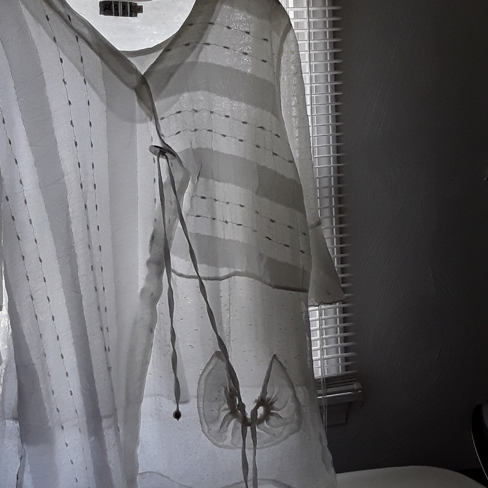 Sheer shirt with undershirt